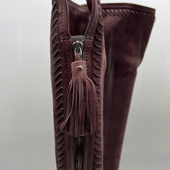 JIMMY CHOO EUSTON SUEDE OVER THE KNEE BOOTS.  NEVER WORN size 38.5 - Picture 2 of 8